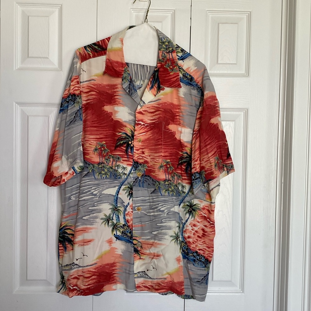 Hawaiian style oversized shirt.